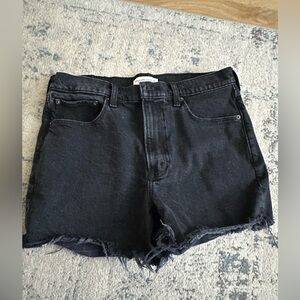 Abercrombie Black Denim “mom” Shorts size 30